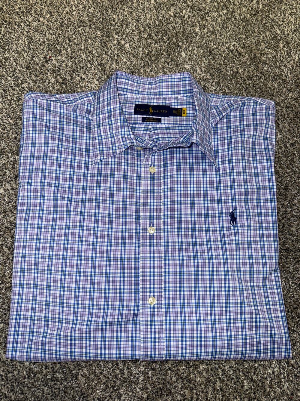 Polo Ralph Lauren Men’s XXL Classic Fit Performance Plaid Button Down Shirt